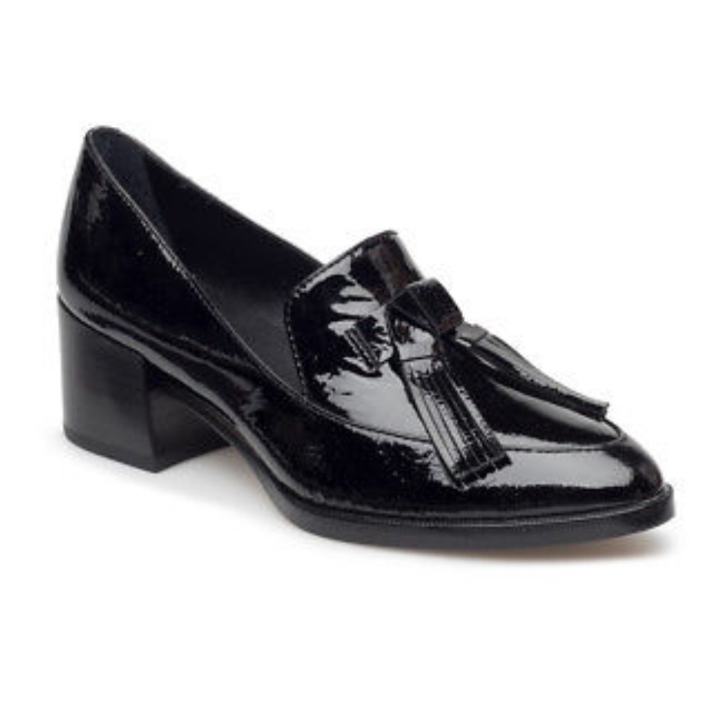 Rebecca Minkoff Black Patent Leather Tassel Loafer